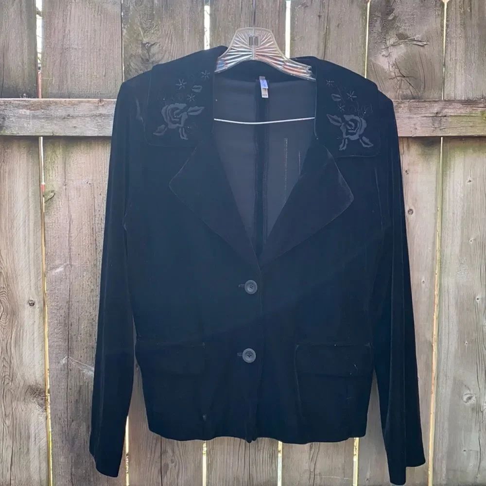 White stag velour blazer sz. M